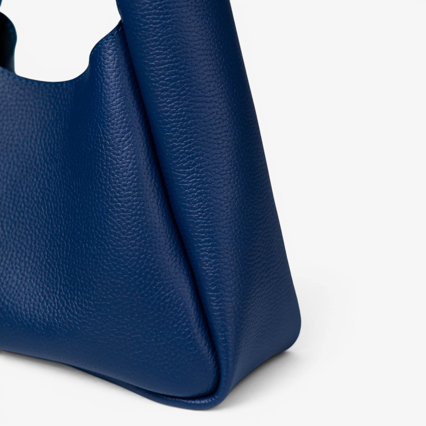 Blue Leather Hobo Bag for Women - Pache Torba - Pache