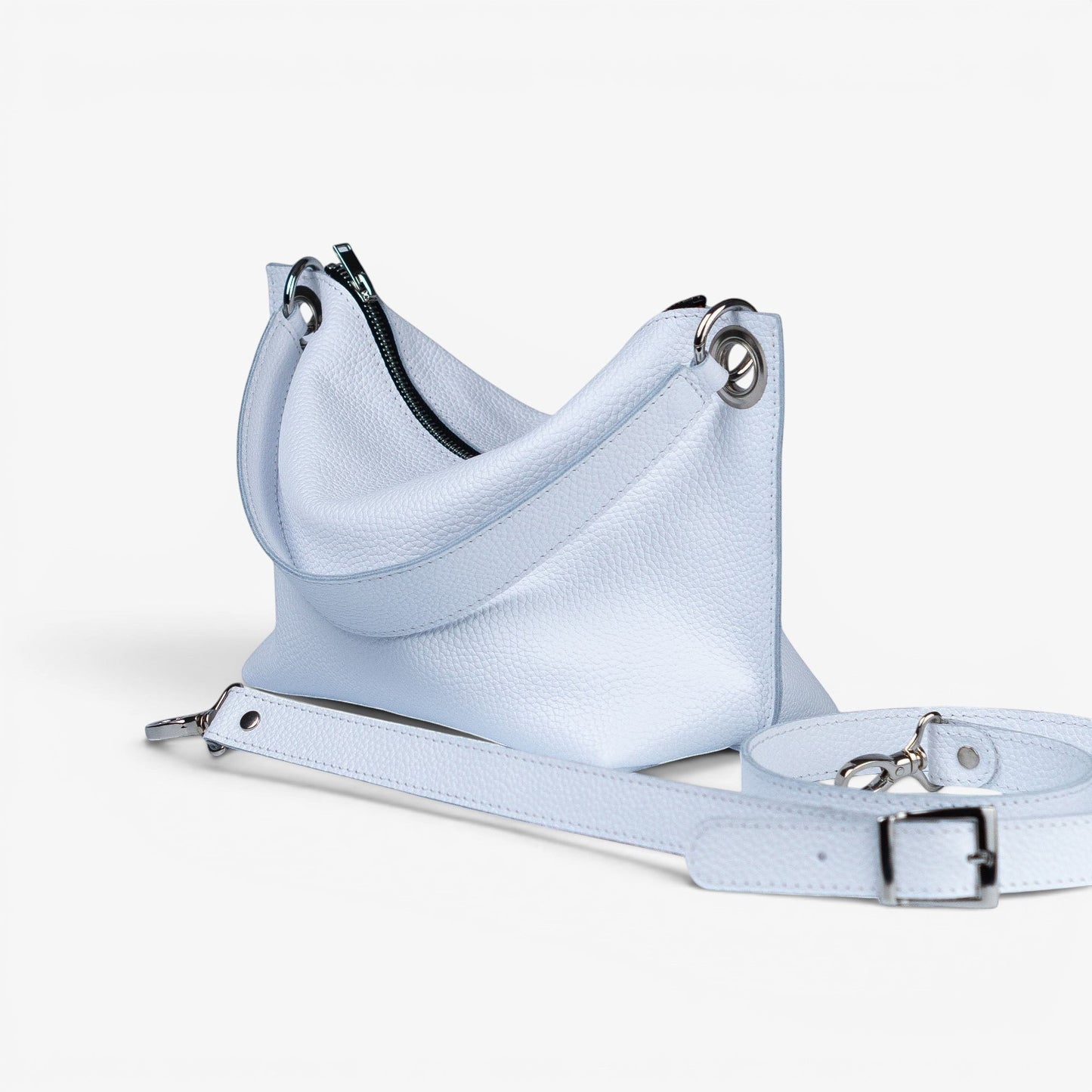 White Soft Leather Bag for Women - Pache Vivere - Pache