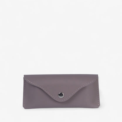 Black Leather Glasses Case with Clasp - Pache Vista - Pache