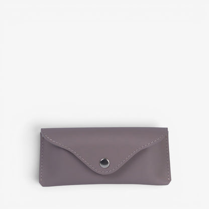 Black Leather Glasses Case with Clasp - Pache Vista - Pache