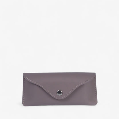 Black Leather Glasses Case with Clasp - Pache Vista - Pache