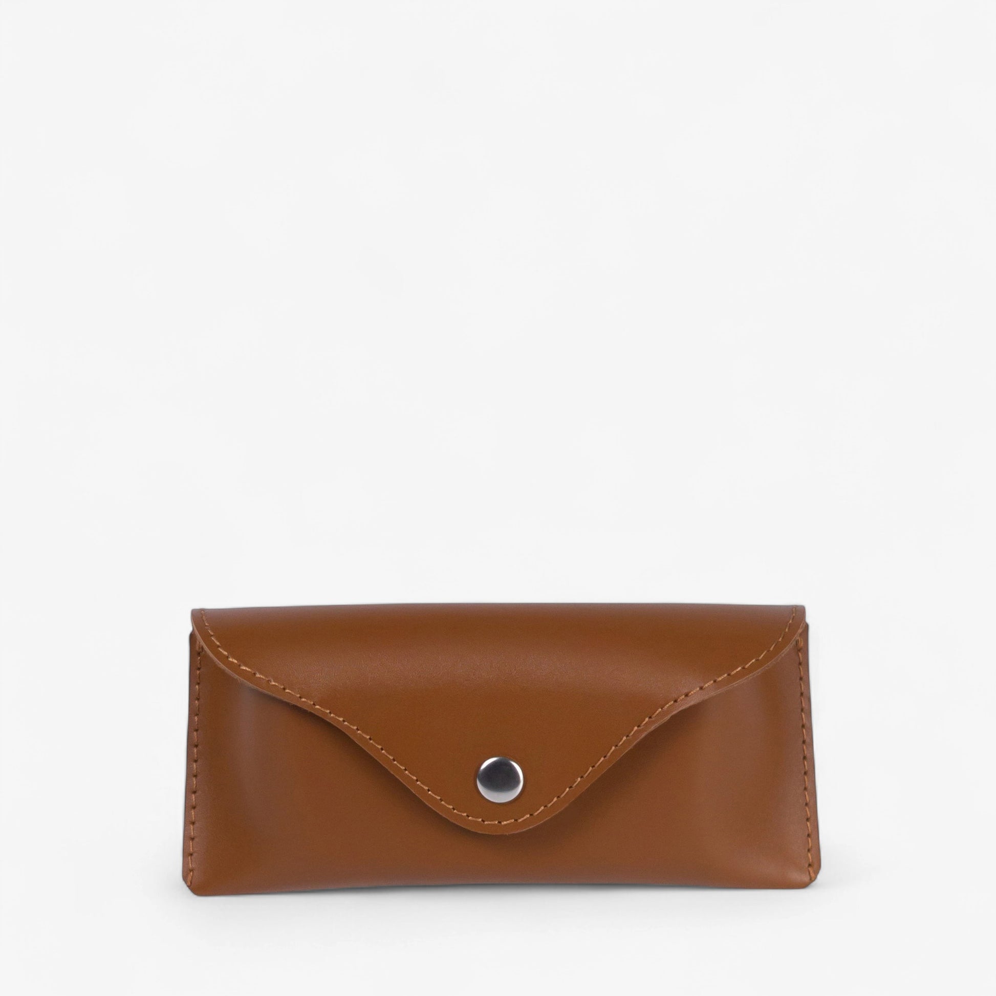 Black Leather Glasses Case with Clasp - Pache Vista - Pache