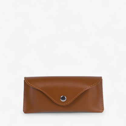 Black Leather Glasses Case with Clasp - Pache Vista - Pache