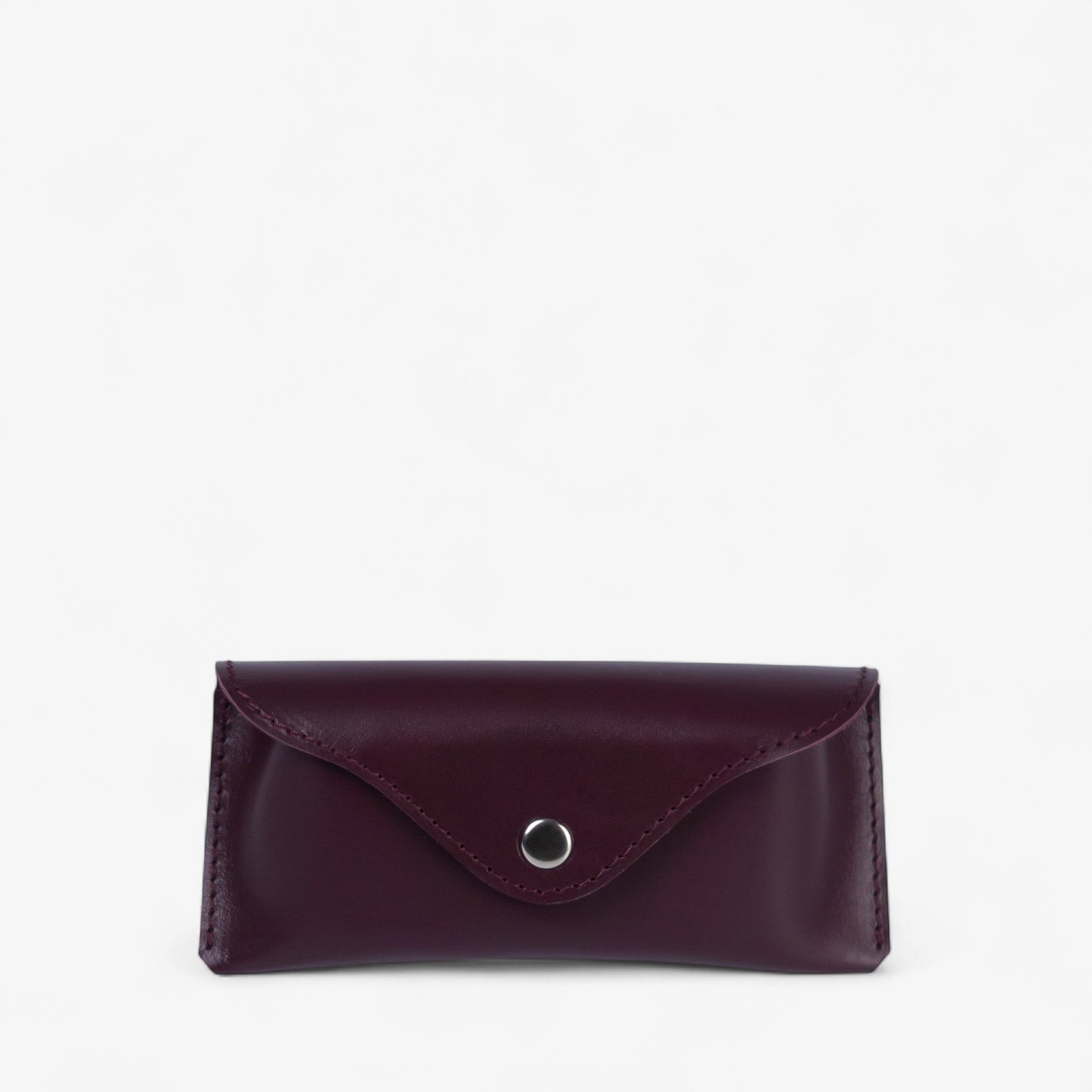 Black Leather Glasses Case with Clasp - Pache Vista - Pache