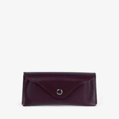 Black Leather Glasses Case with Clasp - Pache Vista - Pache