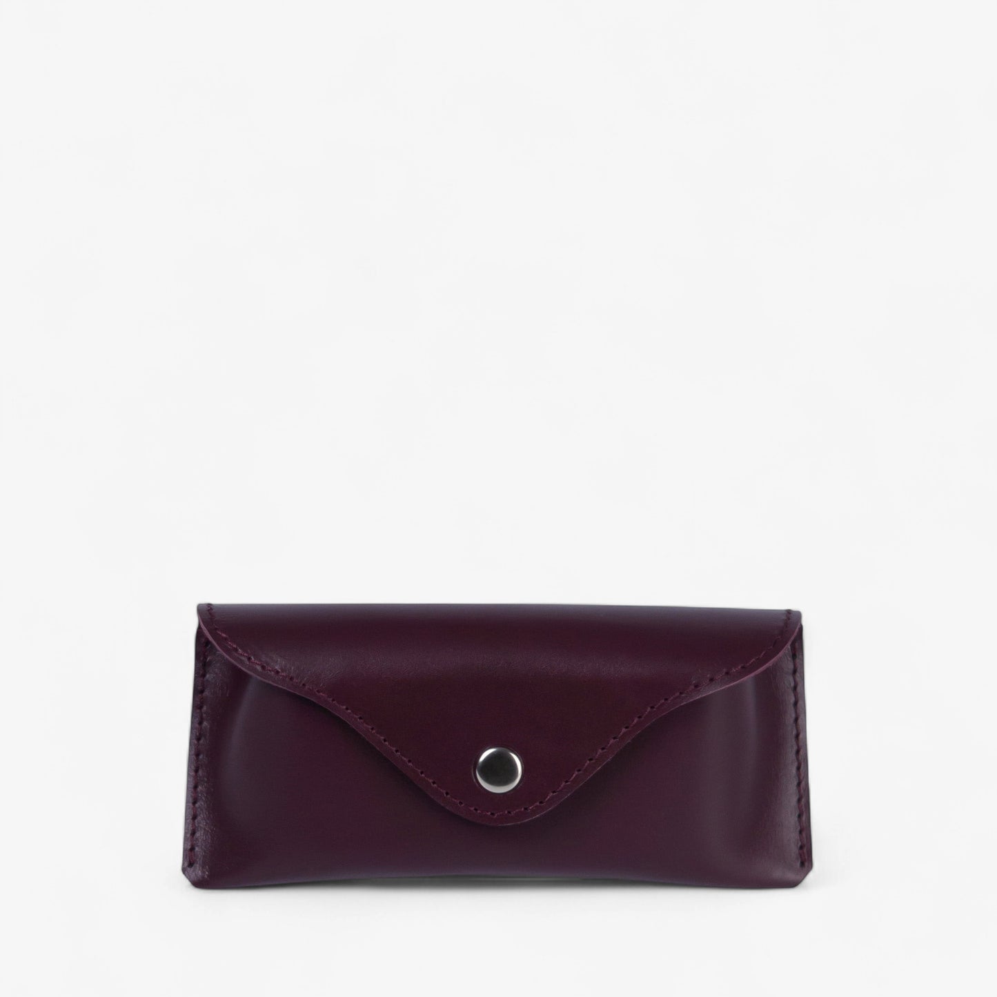 Black Leather Glasses Case with Clasp - Pache Vista - Pache