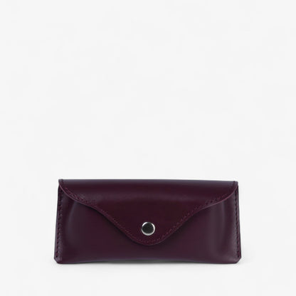 Black Leather Glasses Case with Clasp - Pache Vista - Pache