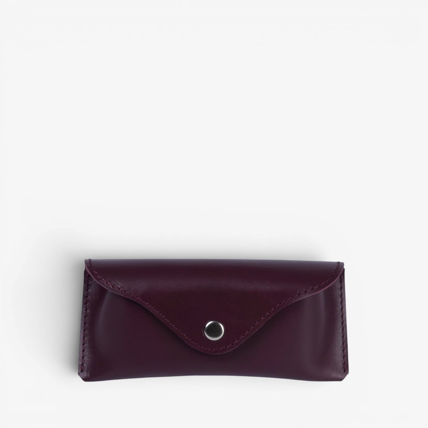 Black Leather Glasses Case with Clasp - Pache Vista - Pache