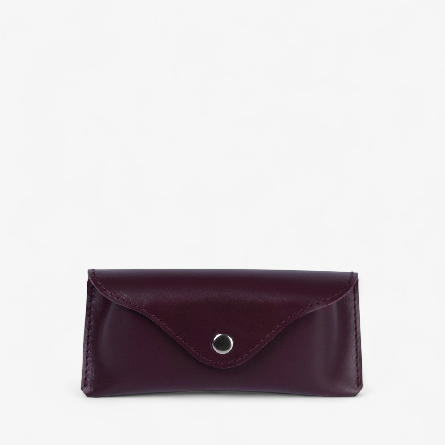 Black Leather Glasses Case with Clasp - Pache Vista - Pache