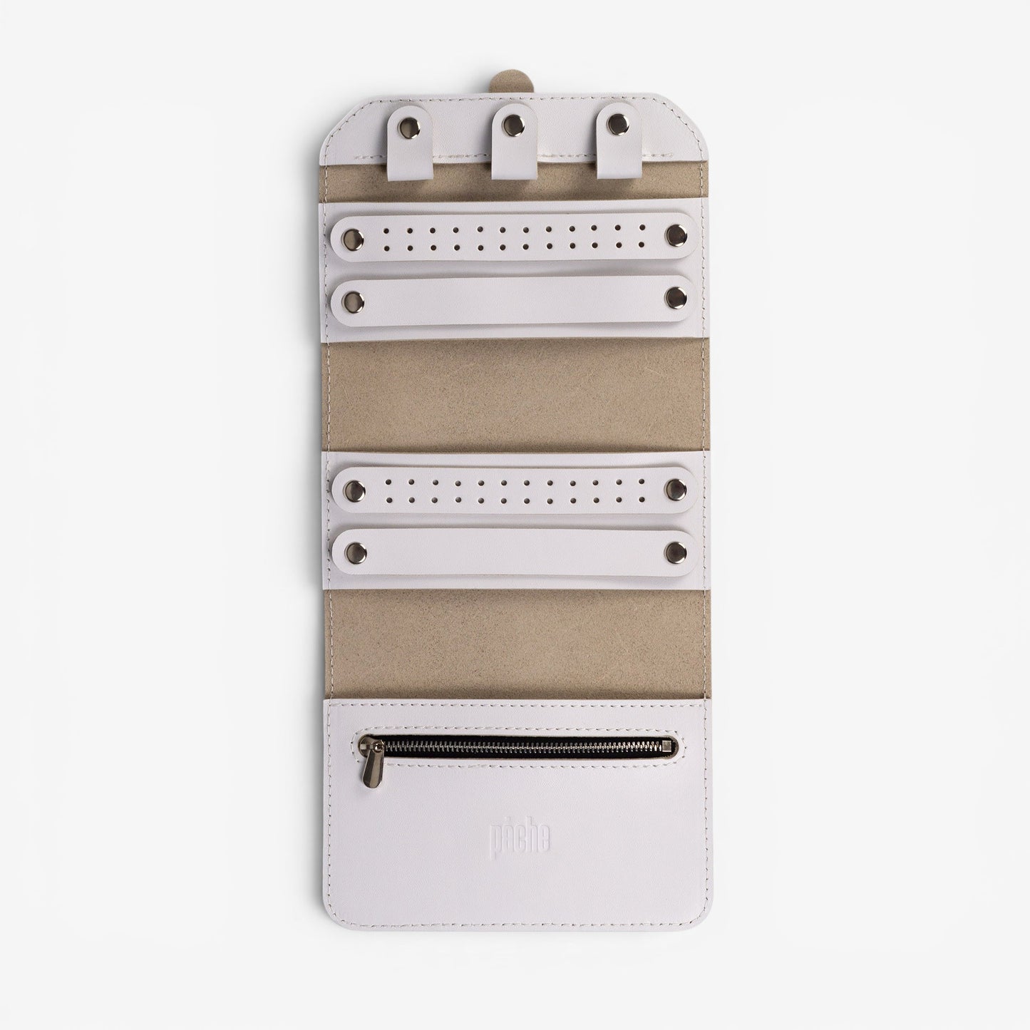 White Elin Jewelry Roll