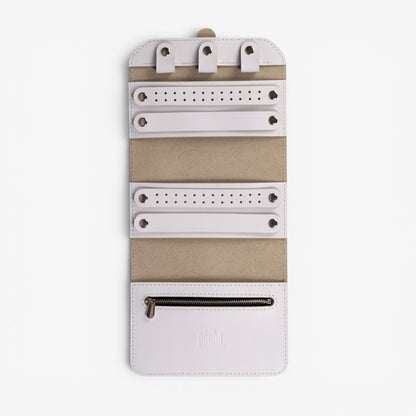 White Elin Jewelry Roll