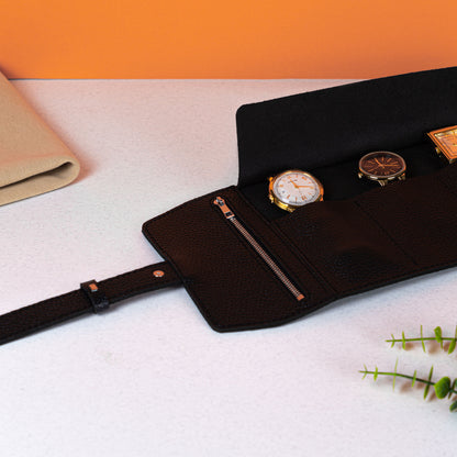 Black Aven Watch Roll
