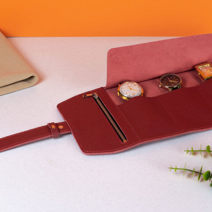 Red Aven Watch Roll
